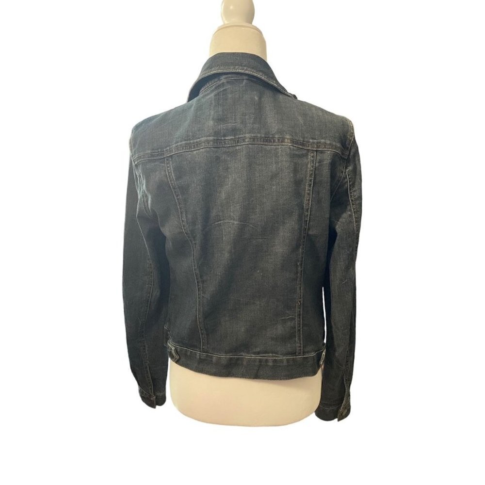 LOFT Women's Dark Blue Button-Up Denim Jacket Size Medium - Picture 3 of 10